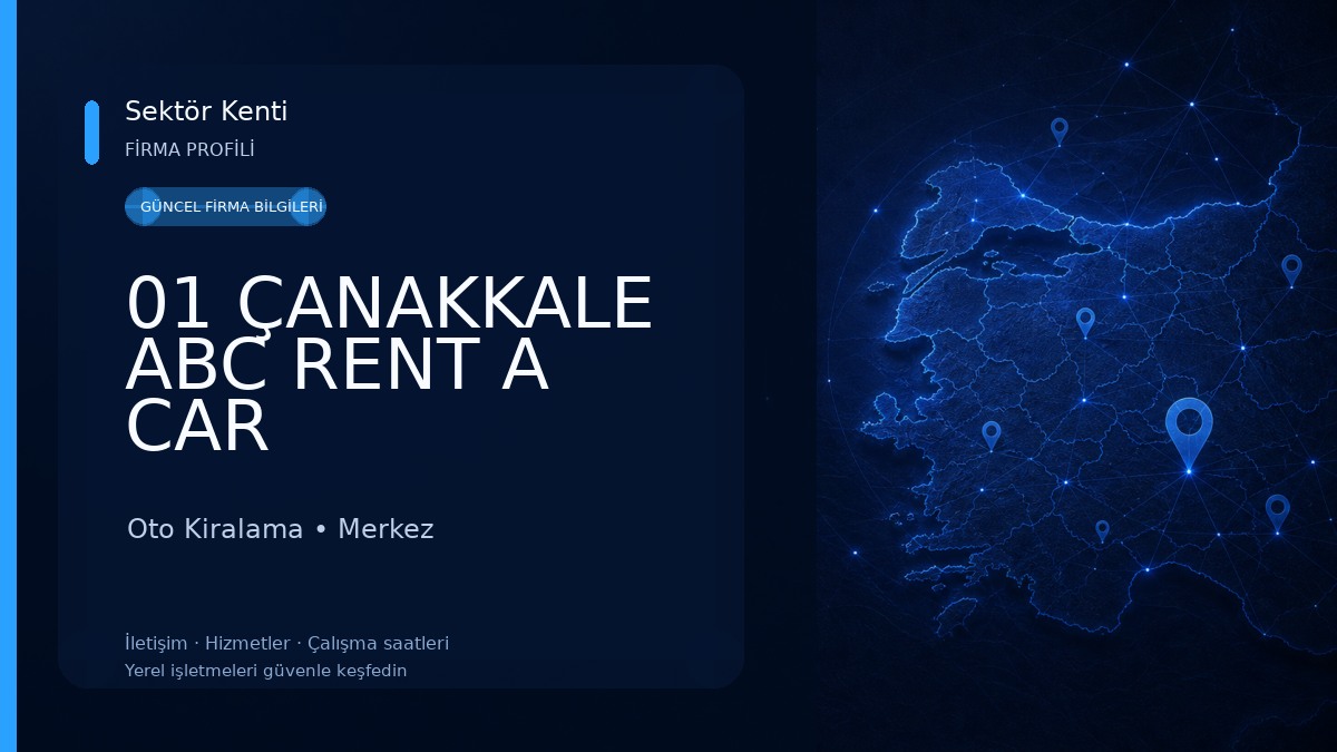 01 ÇANAKKALE ABC RENT A CAR Oto Kiralama