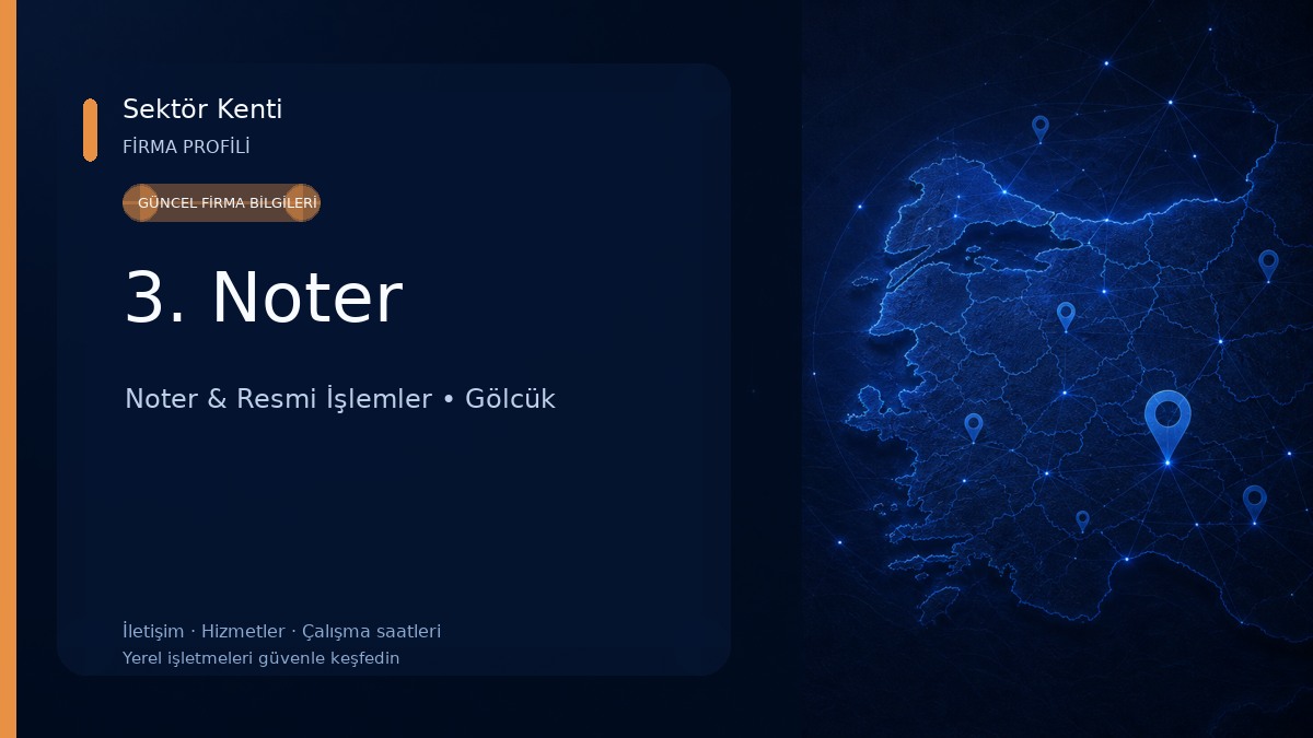 3. Noter Noter & Resmi İşlemler