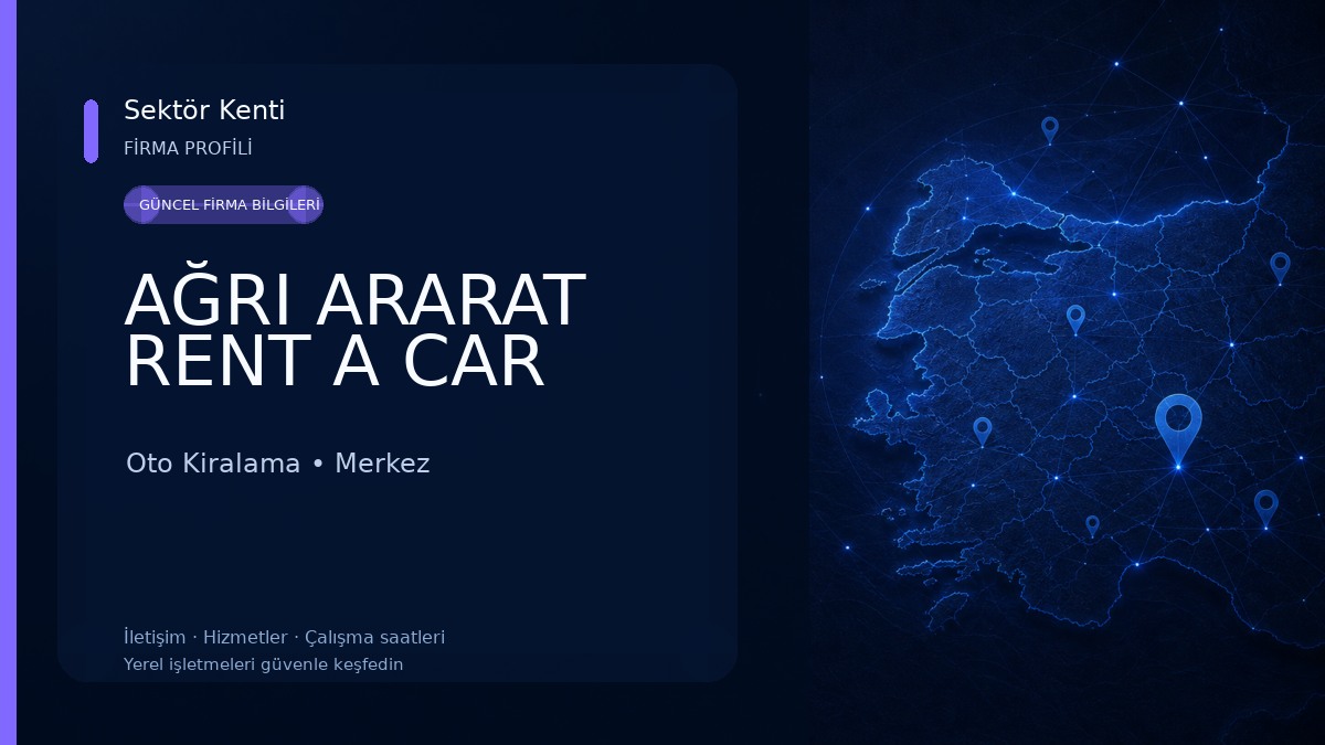 AĞRI ARARAT RENT A CAR Oto Kiralama