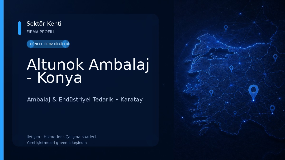 Altunok Ambalaj - Konya Ambalaj & Endüstriyel Tedarik