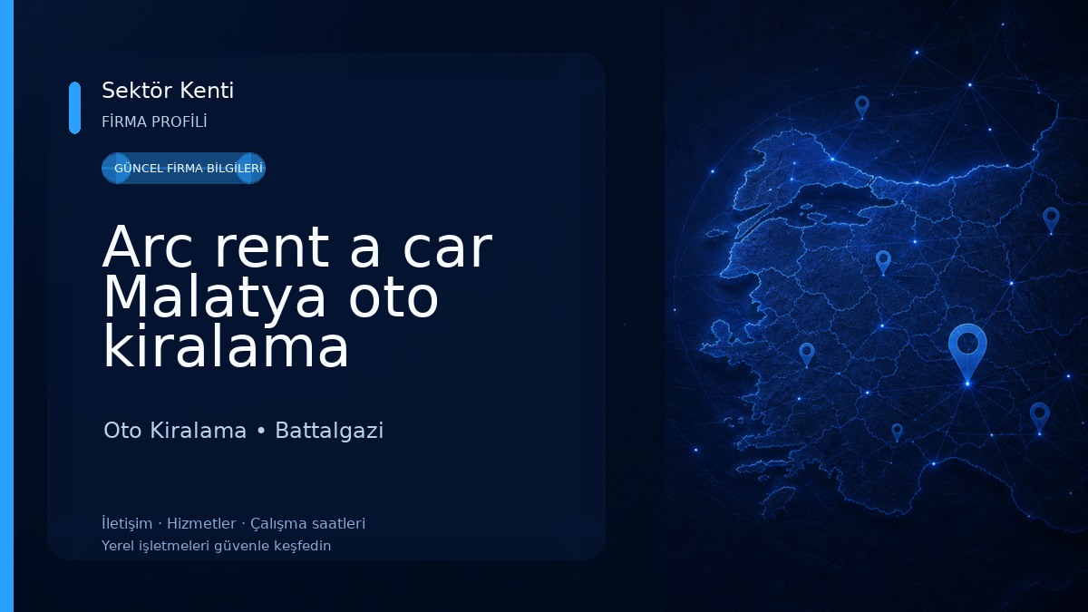 Arc rent a car Malatya oto kiralama Oto Kiralama