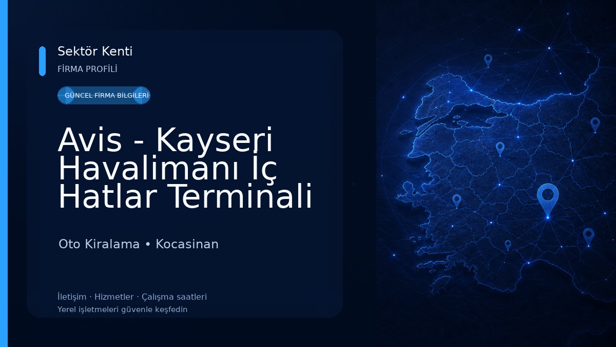 Avis - Kayseri Havalimanı İç Hatlar Terminali Oto Kiralama