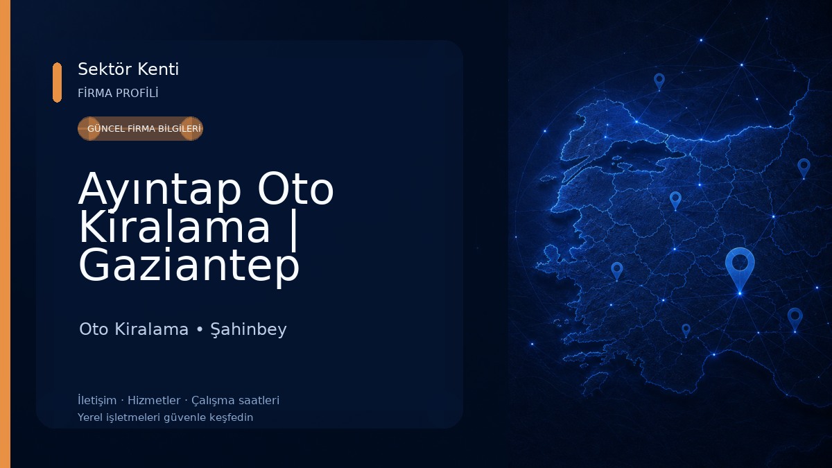 Ayıntap Oto Kiralama | Gaziantep Havalimanı Araç Kiralama Oto Kiralama