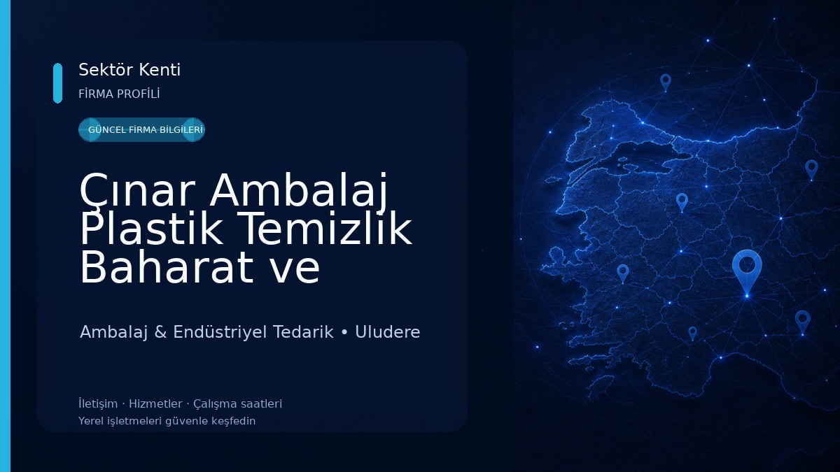 Çınar Ambalaj Plastik Temizlik Baharat ve Kağıt Ürünleri Ambalaj & Endüstriyel Tedarik