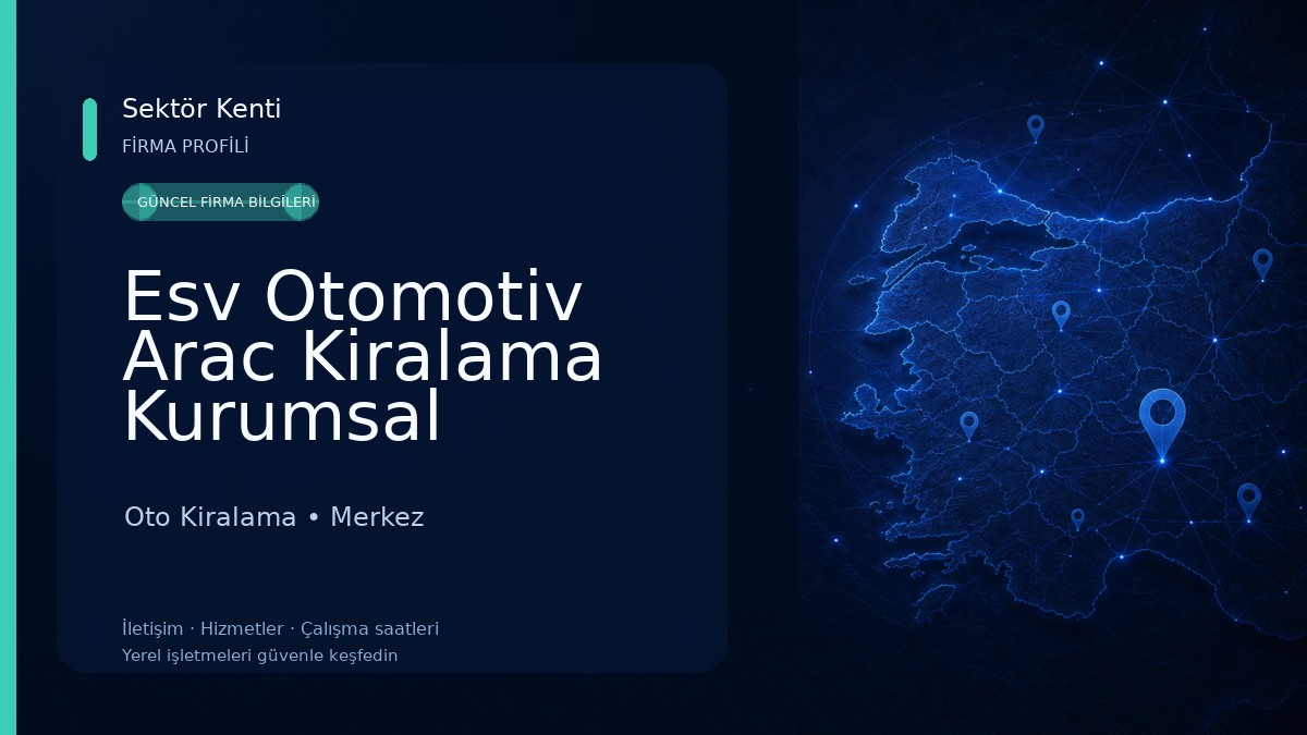 Esv Otomotiv Arac Kiralama Kurumsal Oto Kiralama