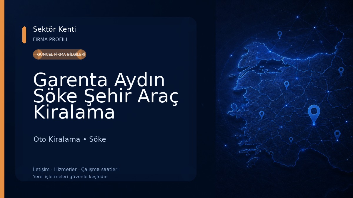 Garenta Aydın Söke Şehir Araç Kiralama Oto Kiralama