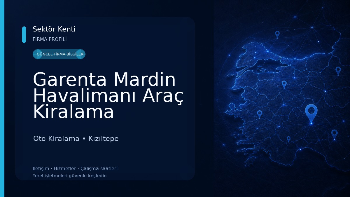 Garenta Mardin Havalimanı Araç Kiralama Oto Kiralama