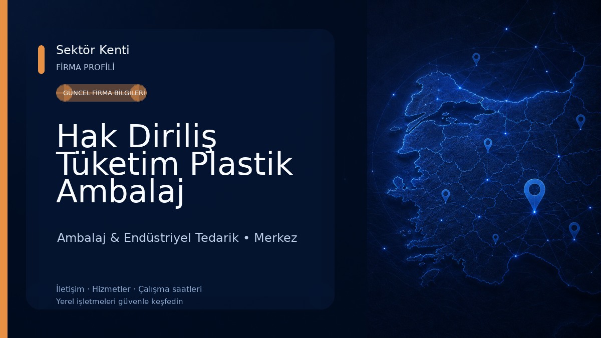 Hak Diriliş Tüketim Plastik Ambalaj Temizlik Ambalaj & Endüstriyel Tedarik
