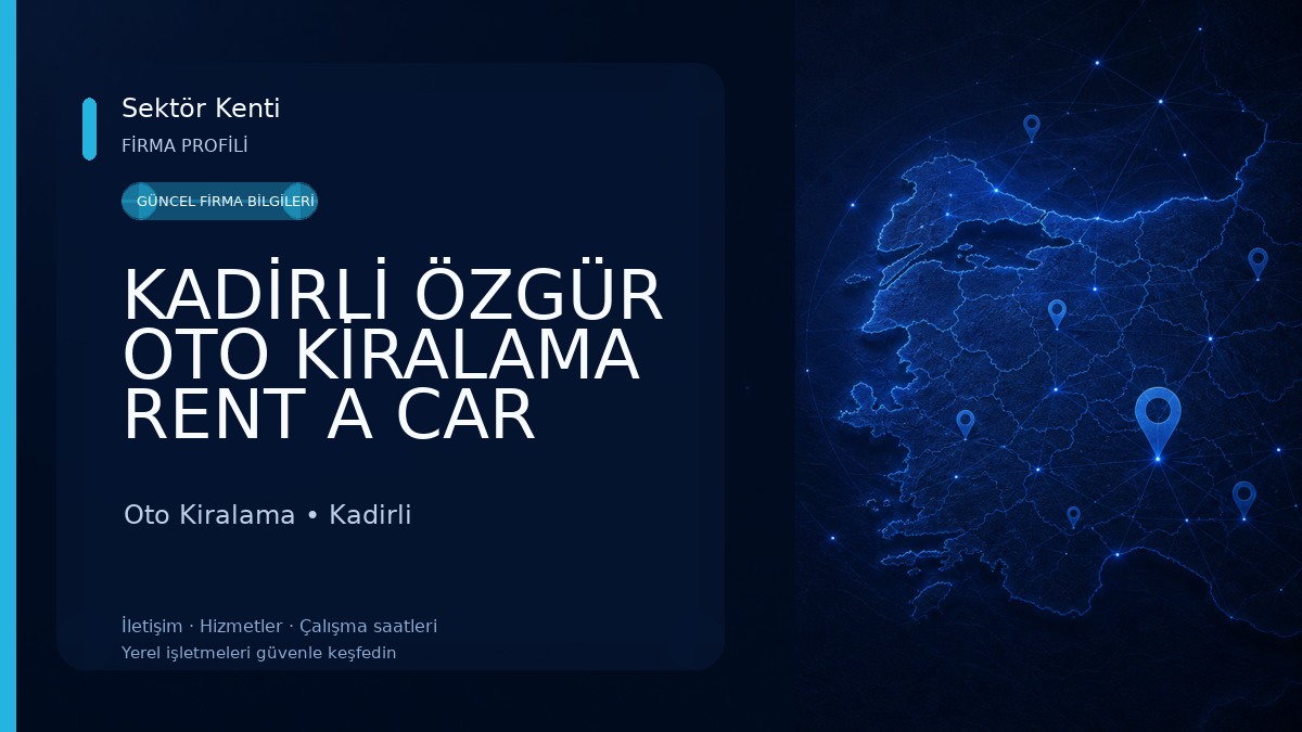 KADİRLİ ÖZGÜR OTO KİRALAMA RENT A CAR Oto Kiralama