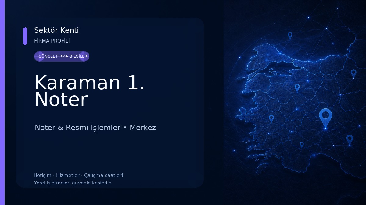 Karaman 1. Noter 