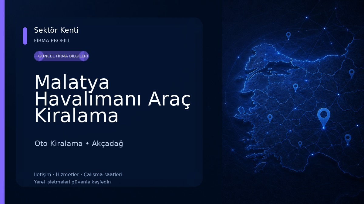 Malatya Havalimanı Araç Kiralama Oto Kiralama