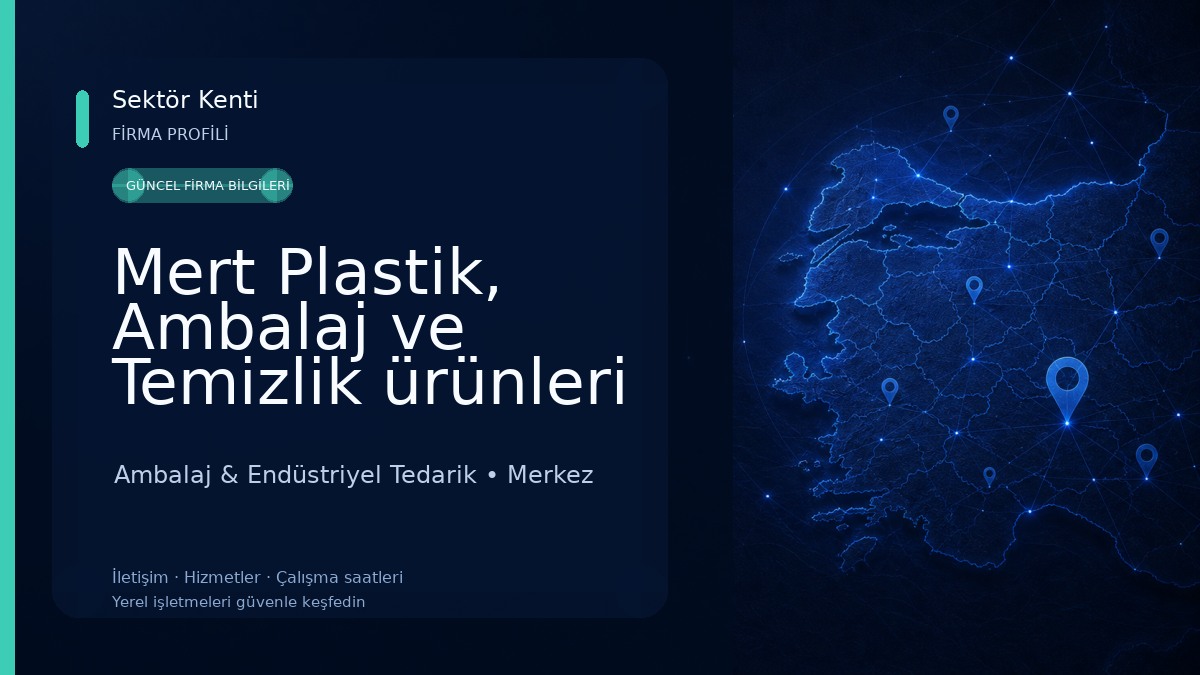 Mert Plastik, Ambalaj ve Temizlik ürünleri 