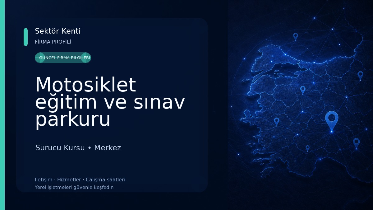Motosiklet eğitim ve sınav parkuru