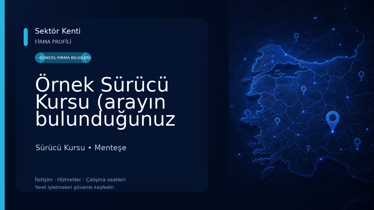 Örnek Sürücü Kursu (arayın bulunduğunuz yerden alalım) Sürücü Kursu