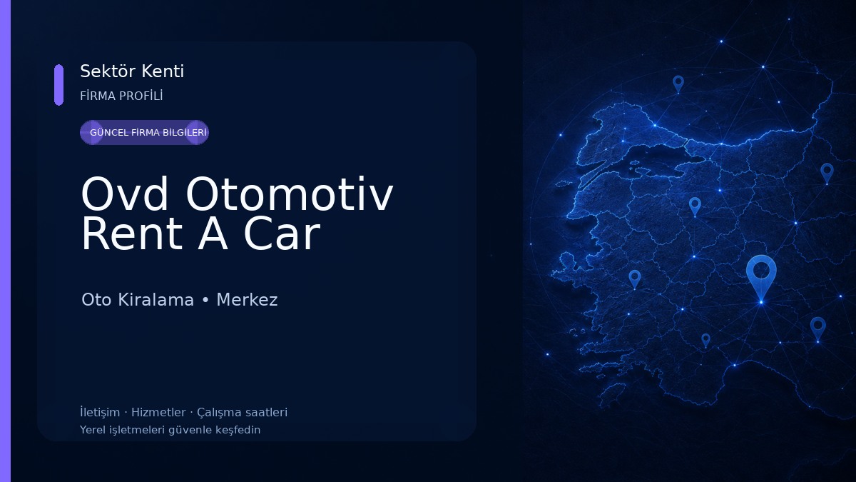 Ovd Otomotiv Rent A Car Oto Kiralama
