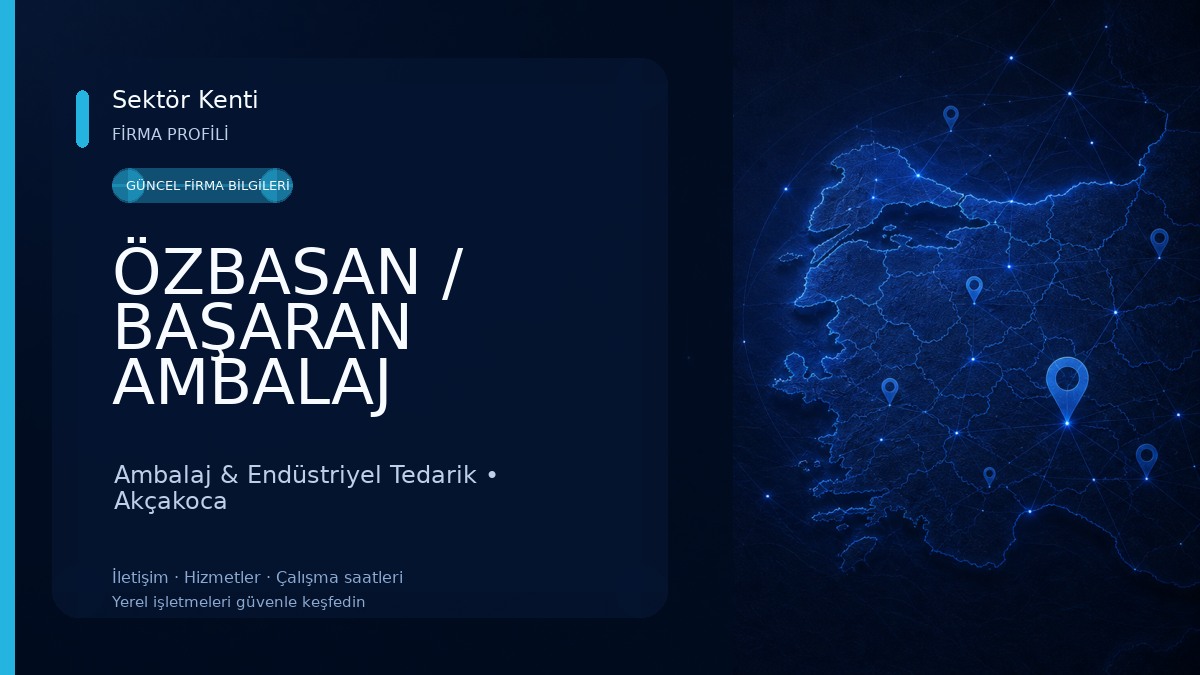 ÖZBASAN / BAŞARAN AMBALAJ MALZEMELERİ PAZ. TİC. LTD.ŞTİ. Ambalaj & Endüstriyel Tedarik