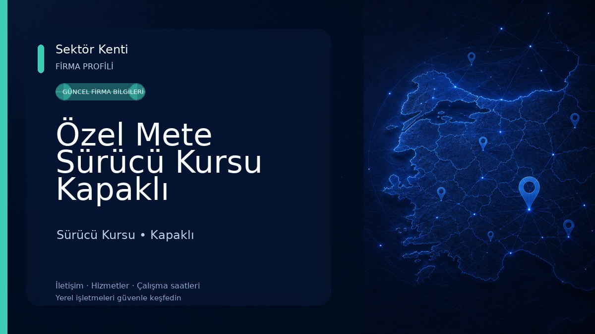Özel Mete Sürücü Kursu Kapaklı Sürücü Kursu