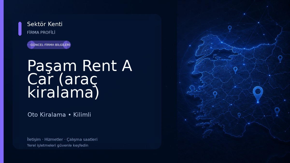 Paşam Rent A Car (araç kiralama) Oto Kiralama