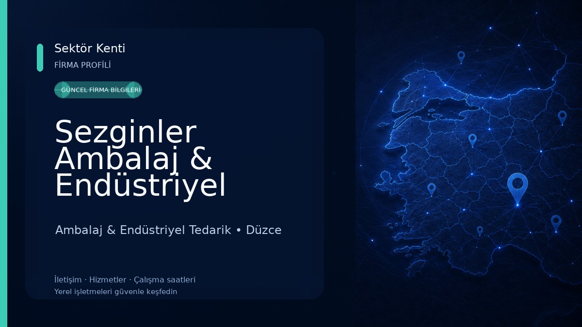 Sezginler Ambalaj & Endüstriyel Temizlik Malzemeleri Ambalaj & Endüstriyel Tedarik