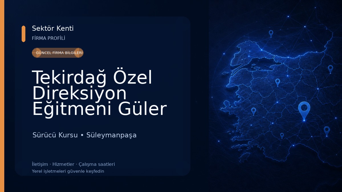 Tekirdağ Özel Direksiyon Eğitmeni Güler 