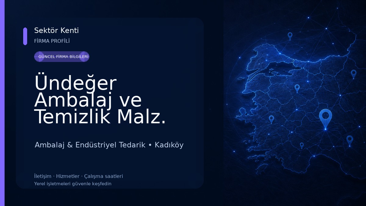 Ündeğer Ambalaj ve Temizlik Malz. Ambalaj & Endüstriyel Tedarik