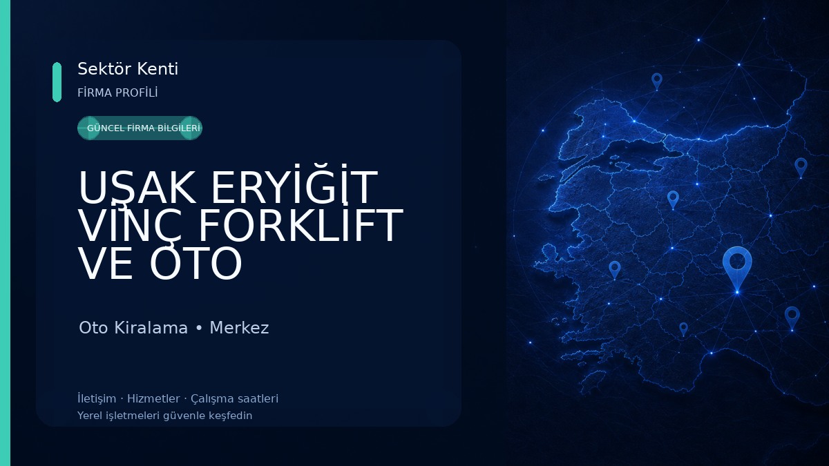 UŞAK ERYİĞİT VİNÇ FORKLİFT VE OTO KURTARMA Oto Kiralama