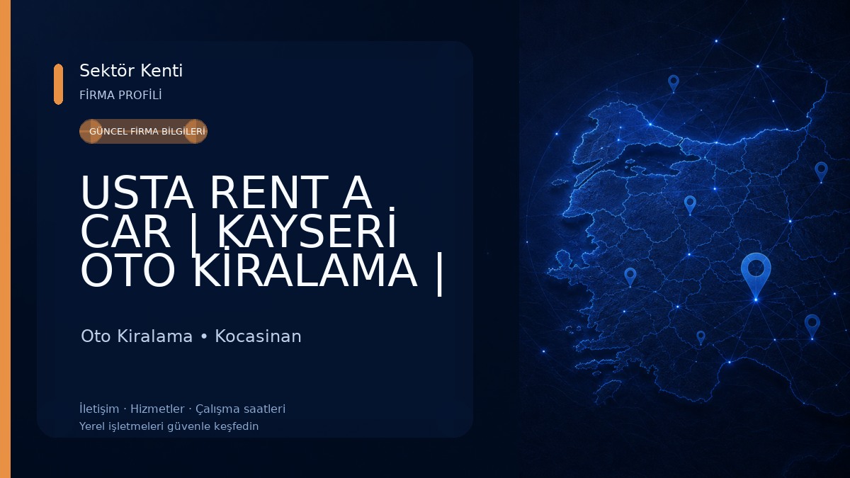 USTA RENT A CAR | KAYSERİ OTO KİRALAMA | MASTER CAR RENTAL Oto Kiralama